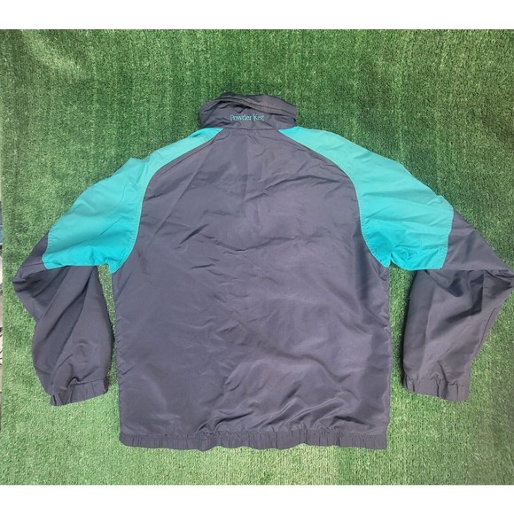 Vintage Mens Columbia Powder Keg Jacket Large Teal Blue Coat - Picture 8 of 10